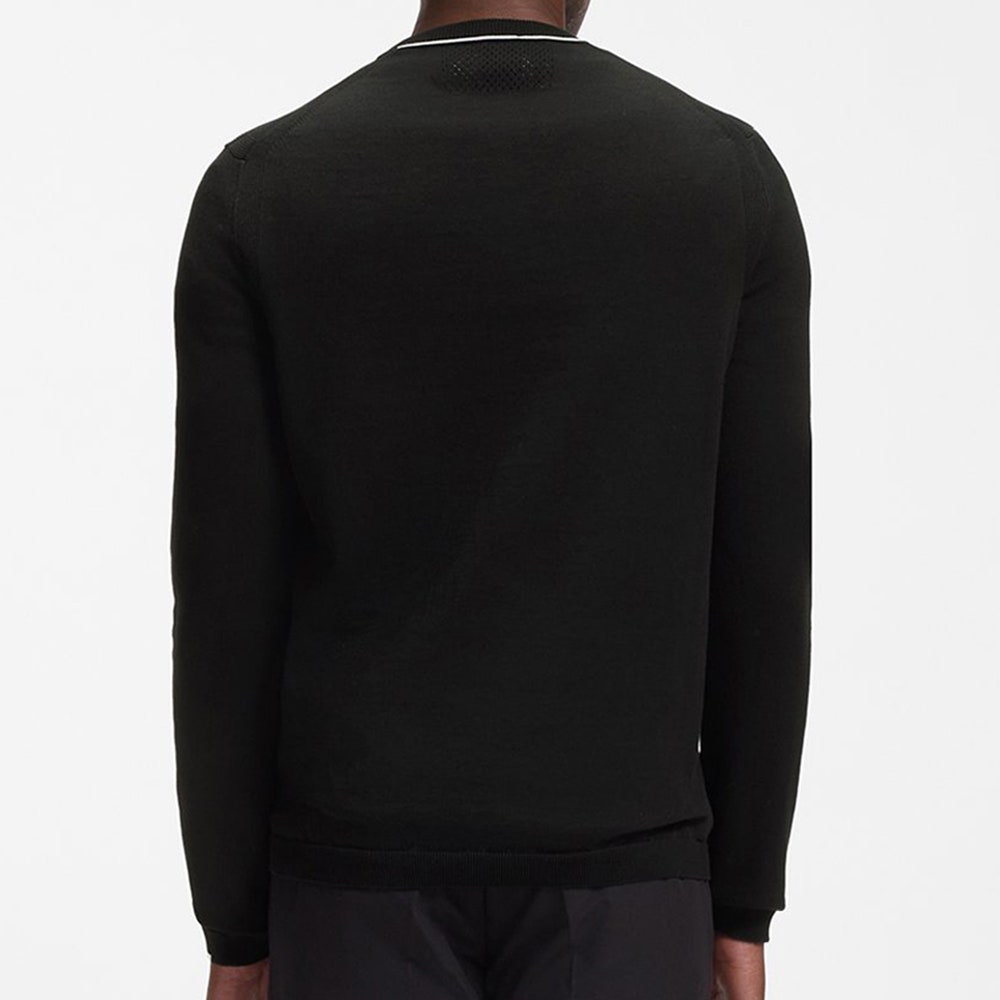 BOSS Golf Jumper - Knitted Ever-X Crew Neck - Black WI26