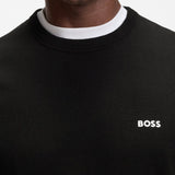 BOSS Golf Jumper - Knitted Ever-X Crew Neck - Black WI26