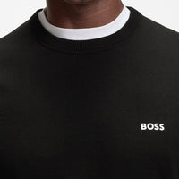 BOSS Golf Jumper - Knitted Ever-X Crew Neck - Black WI26