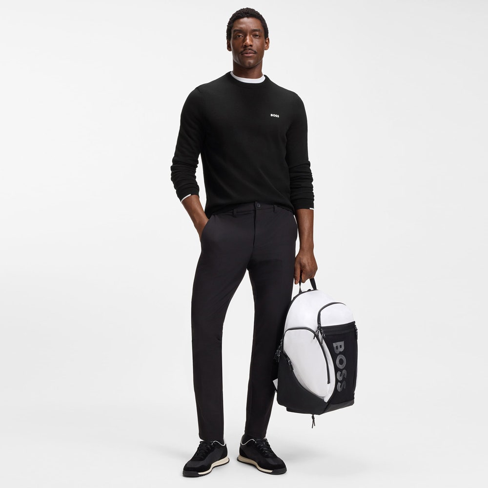 BOSS Golf Jumper - Knitted Ever-X Crew Neck - Black WI26