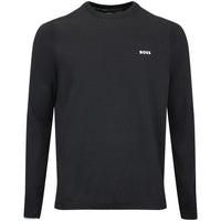 BOSS Golf Jumper - Knitted Ever-X Crew Neck - Black WI26