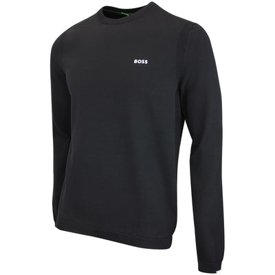 BOSS Golf Jumper - Knitted Ever-X Crew Neck - Black WI26