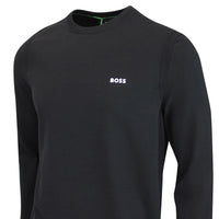 BOSS Golf Jumper - Knitted Ever-X Crew Neck - Black WI26