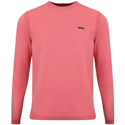BOSS Golf Jumper - Knitted Ever-X Crew Neck - Coral WI26