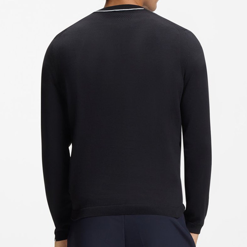 BOSS Golf Jumper - Knitted Ever-X Crew Neck - Dark Navy WI26