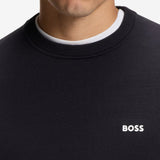 BOSS Golf Jumper - Knitted Ever-X Crew Neck - Dark Navy WI26