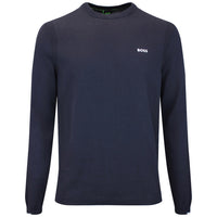BOSS Golf Jumper - Knitted Ever-X Crew Neck - Dark Navy WI26