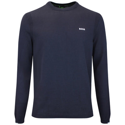 BOSS Golf Jumper - Knitted Ever-X Crew Neck - Dark Navy WI26
