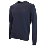 BOSS Golf Jumper - Knitted Ever-X Crew Neck - Dark Navy WI26