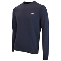 BOSS Golf Jumper - Knitted Ever-X Crew Neck - Dark Navy WI26