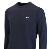 BOSS Golf Jumper - Knitted Ever-X Crew Neck - Dark Navy WI26