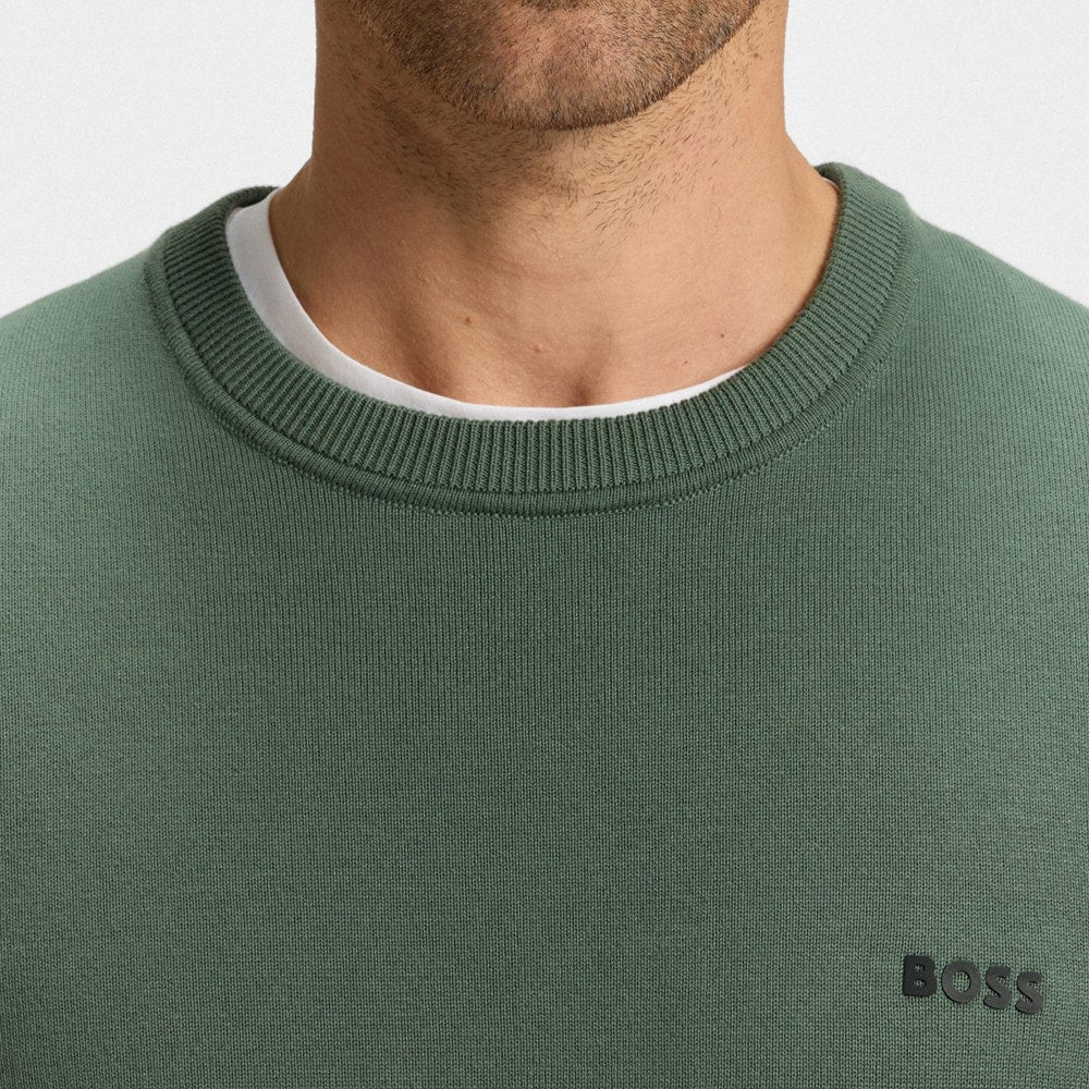 BOSS Golf Jumper - Knitted Ever-X Crew Neck - Laurel Wreath WI25