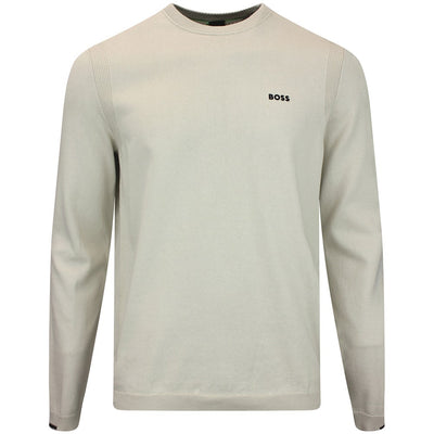 BOSS Golf Jumper - Knitted Ever-X Crew Neck - Pelican WI26