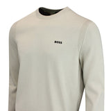 BOSS Golf Jumper - Knitted Ever-X Crew Neck - Pelican WI26