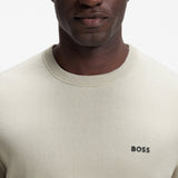 BOSS Golf Jumper - Knitted Ever-X Crew Neck - Pelican WI26