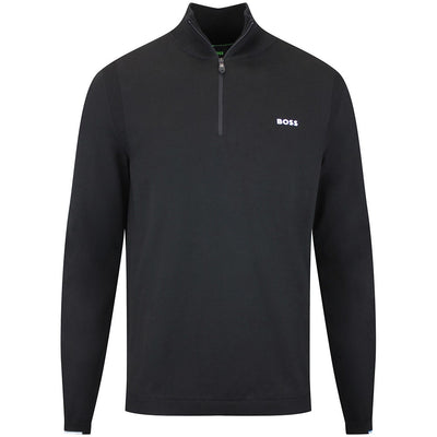 BOSS Golf Jumper - Knitted Ever-X QZ - Black WI26