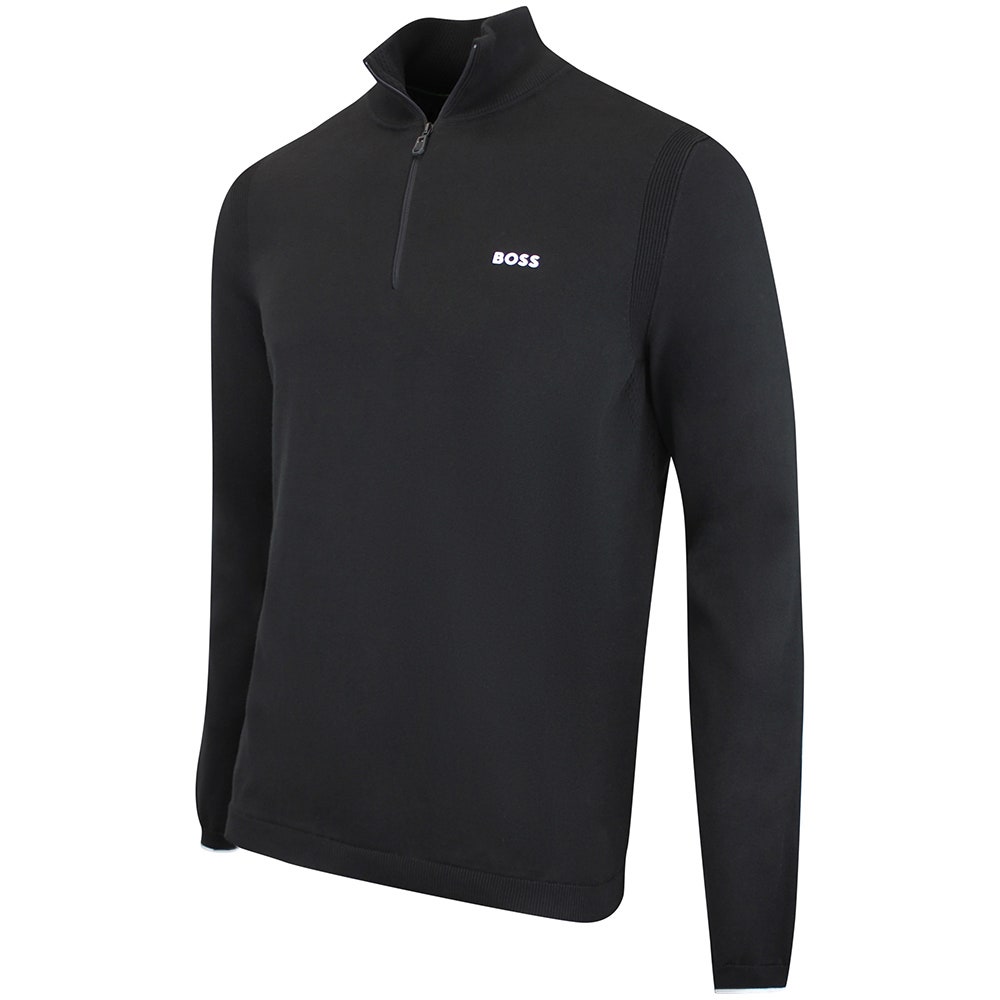 BOSS Golf Jumper - Knitted Ever-X QZ - Black WI26