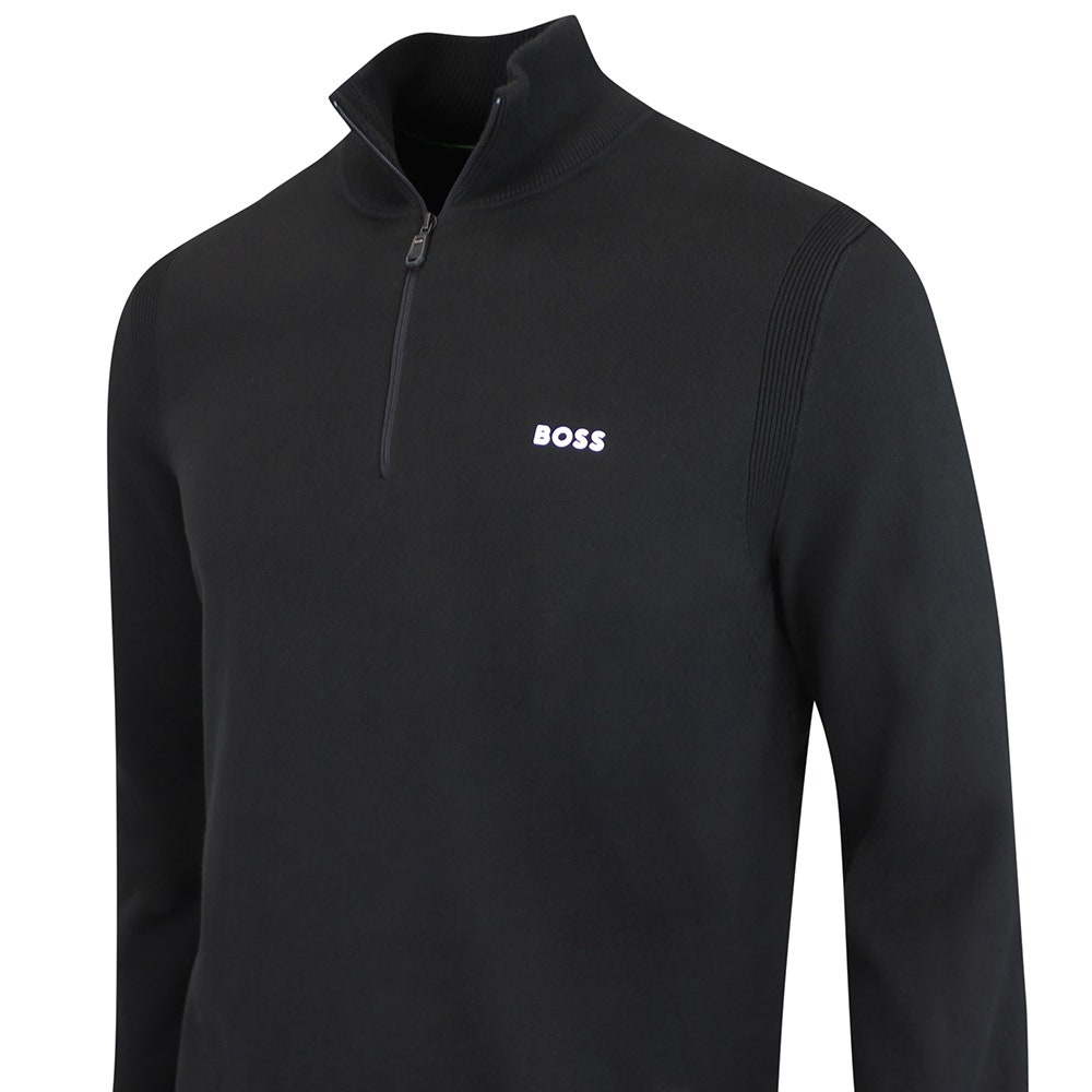 BOSS Golf Jumper - Knitted Ever-X QZ - Black WI26