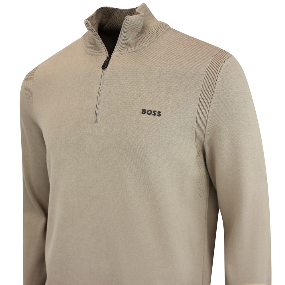 BOSS Golf Jumper - Knitted Ever-X QZ - Brindle WI26