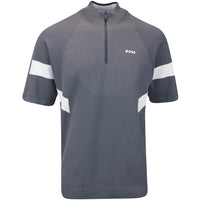 BOSS Golf Jumper - Knitted Retro SS Hybrid - Asphalt FA25
