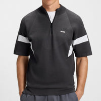BOSS Golf Jumper - Knitted Retro SS Hybrid - Asphalt FA25