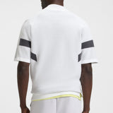 BOSS Golf Jumper - Knitted Retro SS Hybrid - Bright White FA25