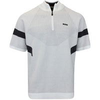BOSS Golf Jumper - Knitted Retro SS Hybrid - Bright White FA25