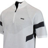 BOSS Golf Jumper - Knitted Retro SS Hybrid - Bright White FA25