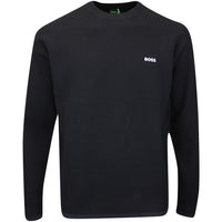 BOSS Golf Jumper - Rartic Crew Neck - Black WI24