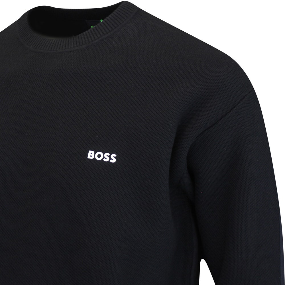BOSS Golf Jumper - Rartic Crew Neck - Black WI24
