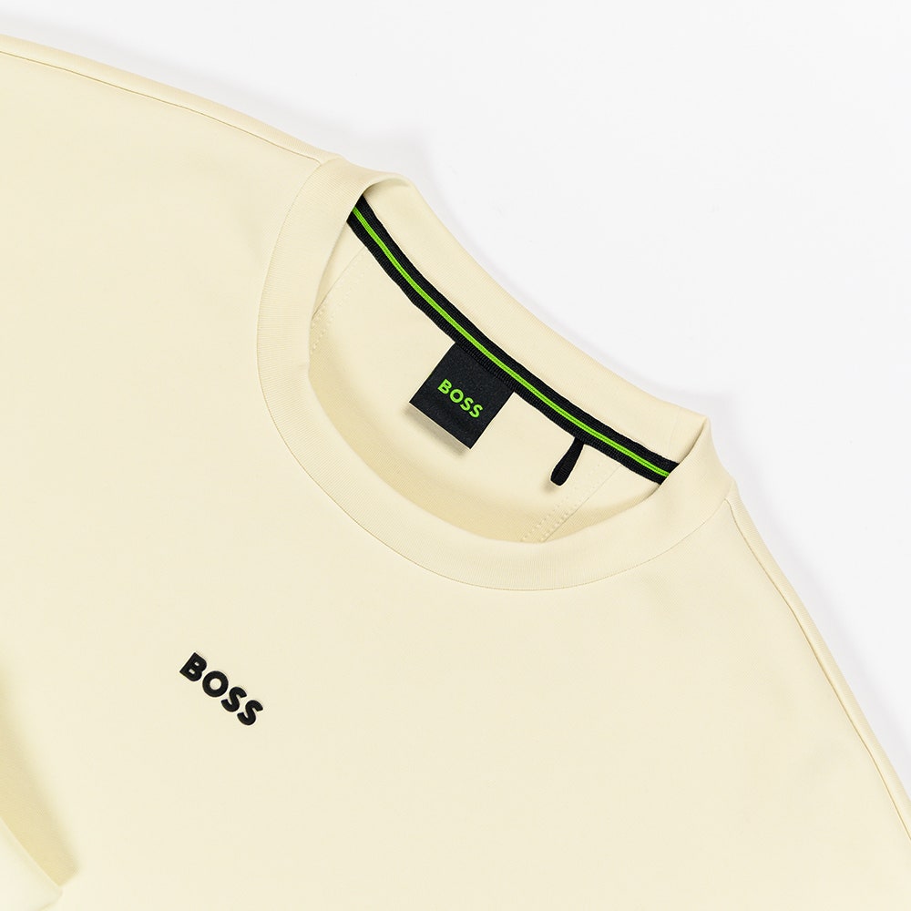 BOSS Golf Jumper - Stenson Oversize Crew Neck - Almond Milk WI25