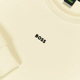 BOSS Golf Jumper - Stenson Oversize Crew Neck - Almond Milk WI25