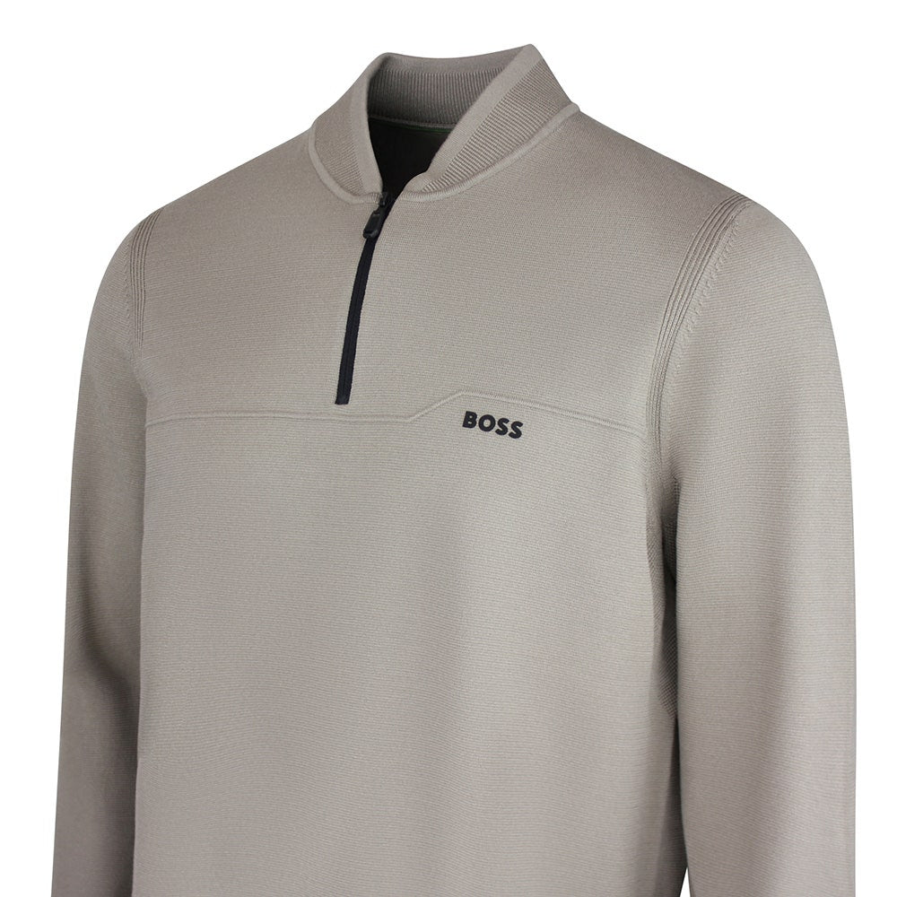 BOSS Golf Jumper - Terrace QZ Knit - Brindle SU26