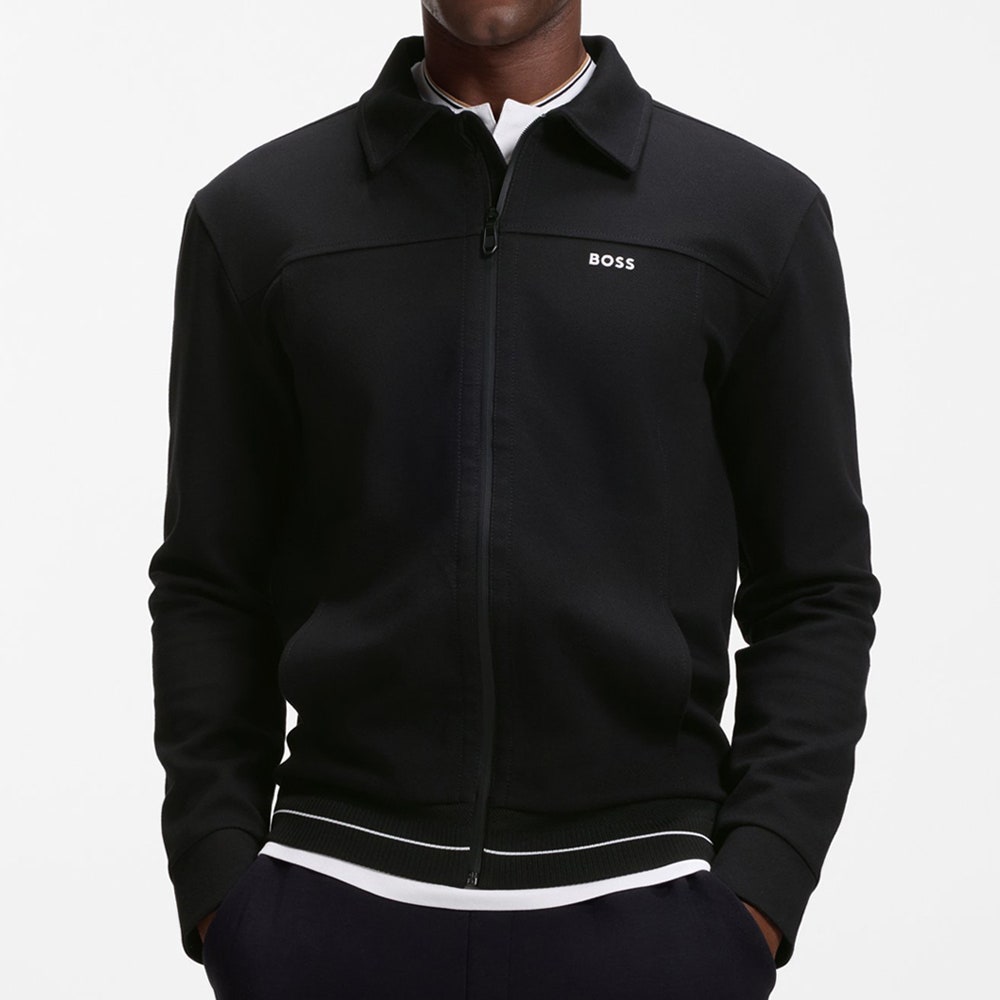 BOSS Golf Mid Layer - Member FZ Relaxed - Black SU26