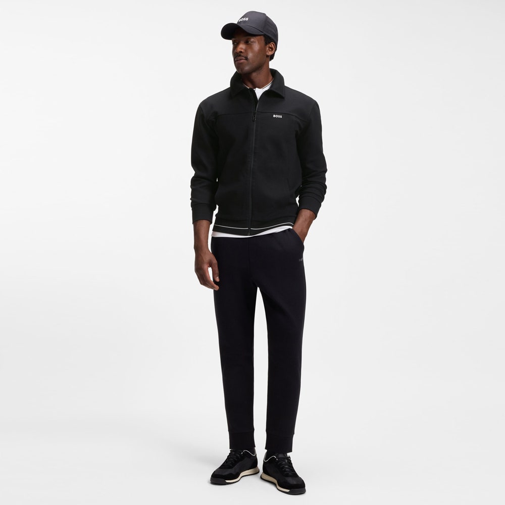 BOSS Golf Mid Layer - Member FZ Relaxed - Black SU26