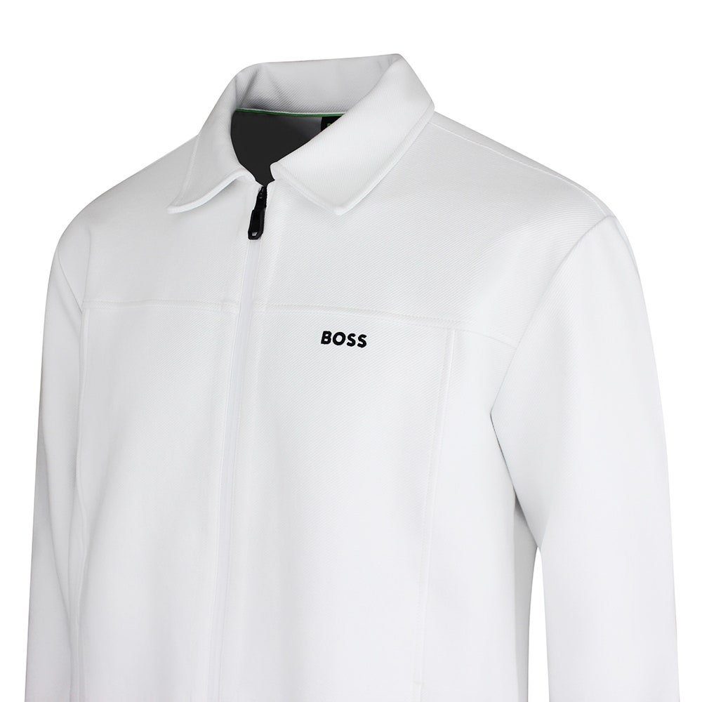 BOSS Golf Mid Layer - Member FZ Relaxed - Bright White SU26