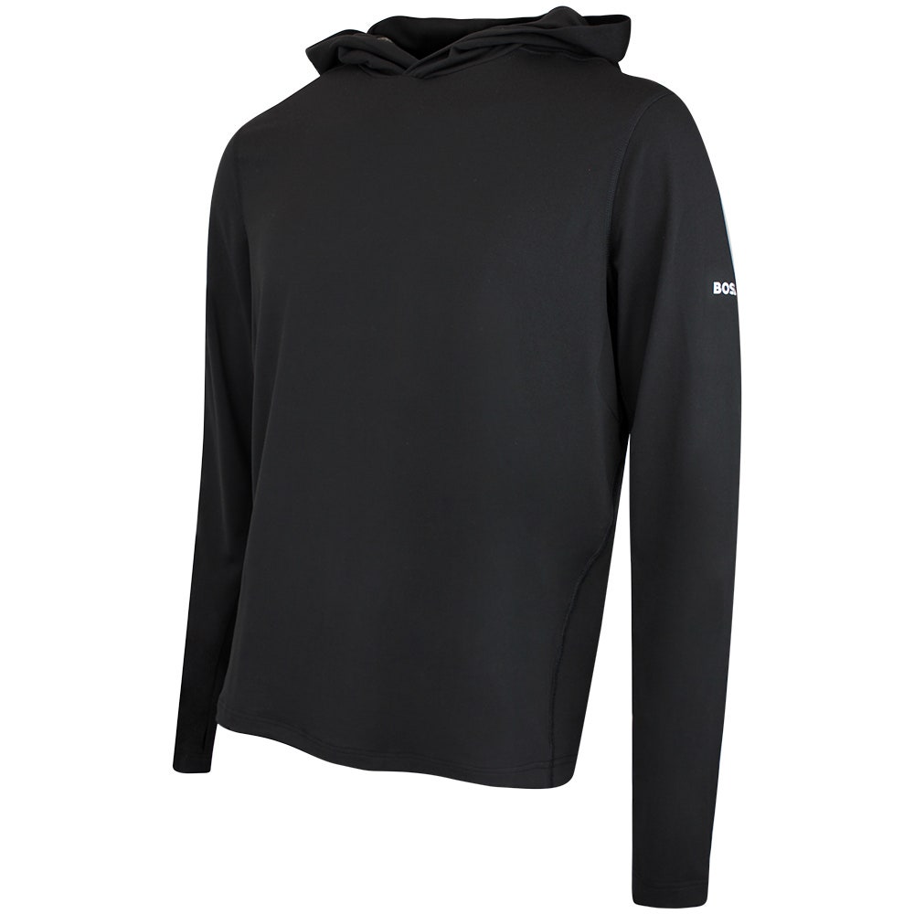 BOSS Golf Pullover - Active Hoodie - Black FA26