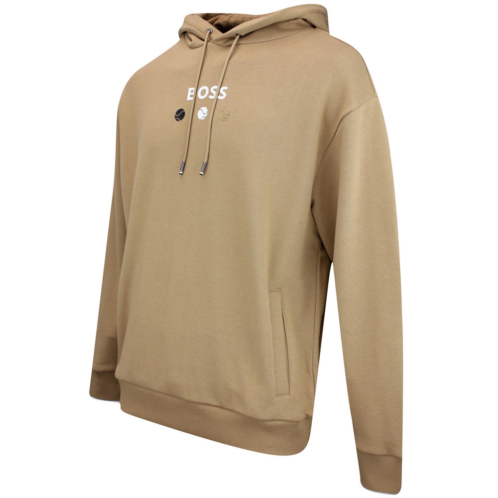 BOSS Golf Pullover - French Terry Hoodie BO - Iconic Camel SU25
