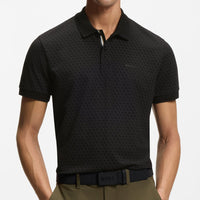 BOSS Golf Shirt - Chip Pattern GOC Reg. Fit - Black SP26