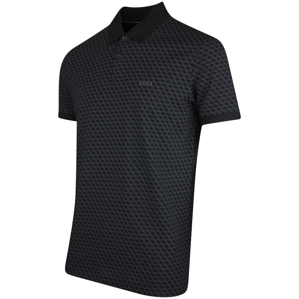 BOSS Golf Shirt - Chip Pattern GOC Reg. Fit - Black SP26