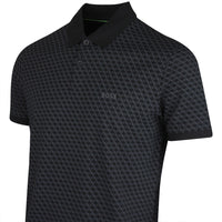 BOSS Golf Shirt - Chip Pattern GOC Reg. Fit - Black SP26