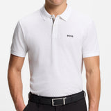 BOSS Golf Shirt - Chip Pattern GOC Reg. Fit - Bright White SP26