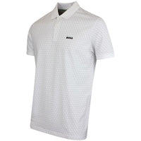 BOSS Golf Shirt - Chip Pattern GOC Reg. Fit - Bright White SP26