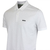 BOSS Golf Shirt - Chip Pattern GOC Reg. Fit - Bright White SP26