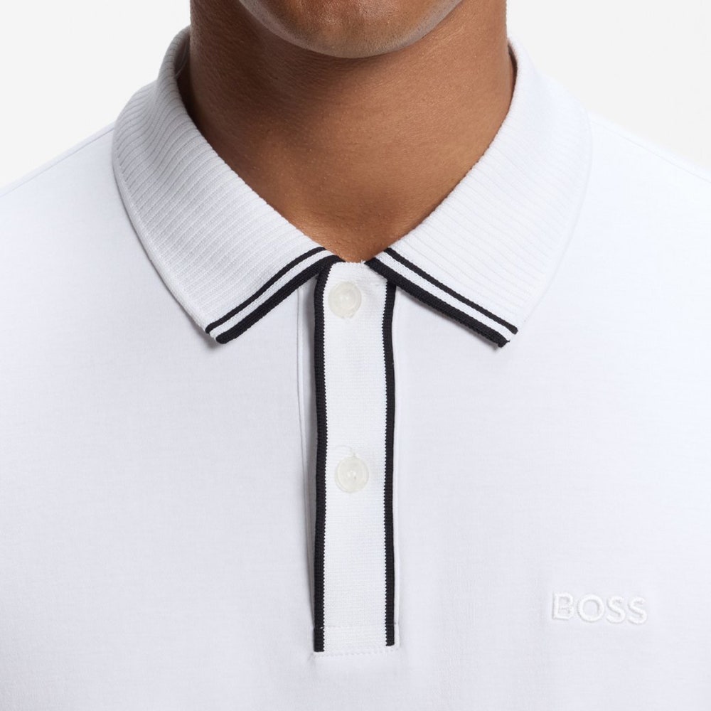 BOSS Golf Shirt - Cord Paddy Reg. Fit - Bright White WI26