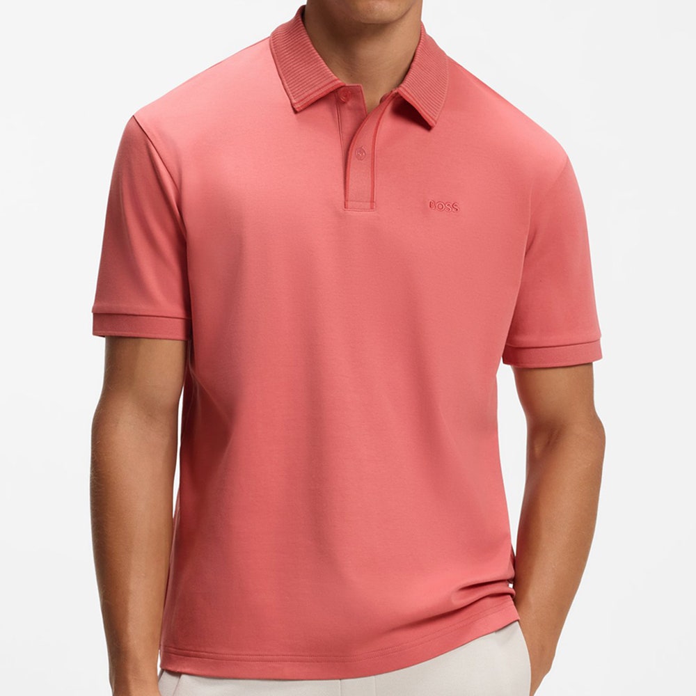 BOSS Golf Shirt - Cord Paddy Reg. Fit - Coral WI26