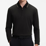 BOSS Golf Shirt - Cord Plisy LS Reg. Fit - Black WI26