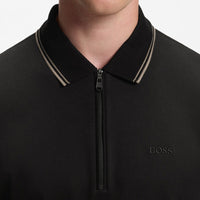 BOSS Golf Shirt - Cord Plisy LS Reg. Fit - Black WI26