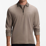 BOSS Golf Shirt - Cord Plisy LS Reg. Fit - Brindle WI26