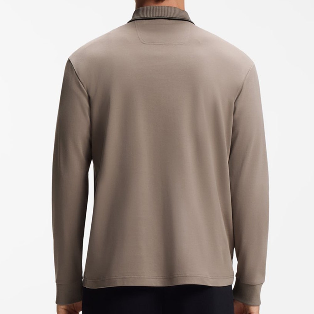 BOSS Golf Shirt - Cord Plisy LS Reg. Fit - Brindle WI26